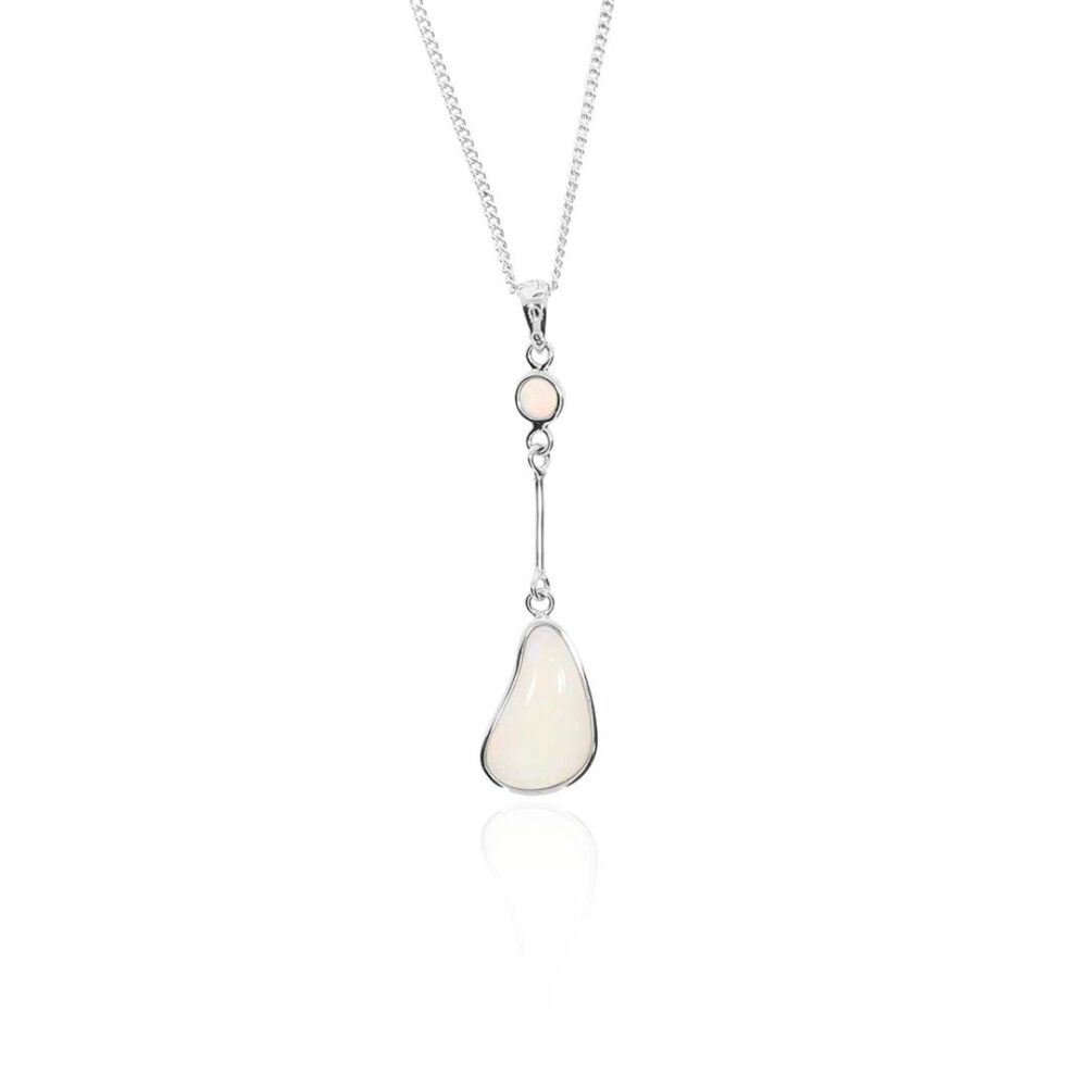 Per Opal and Silver pendant By Heidi Kjeldsen Jewellery P1544 white