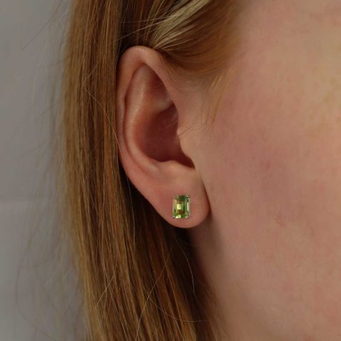 Peridot Silver Earrings Heidi Kjeldsen Jewellery ER4889 model