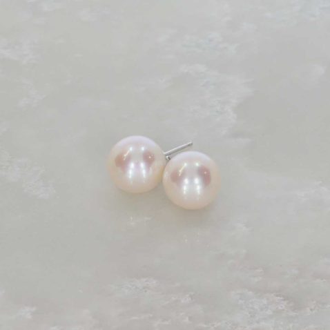 Pinkish White Cultured Pearl And Gold Earrings Heidi Kjeldsen Jewellery ER2621 2