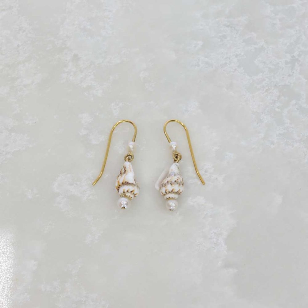 Seed Pearl And Shell Gold Earrings Heidi Kjeldsen Jewellery ER4834 2