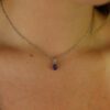 Viola Amethyst Drop Pendant Heidi Kjeldsen Jewellery P1611 model