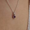 Viola Amethyst OPear Shaped Pendant Heidi Kjeldsen Jewellers P1614