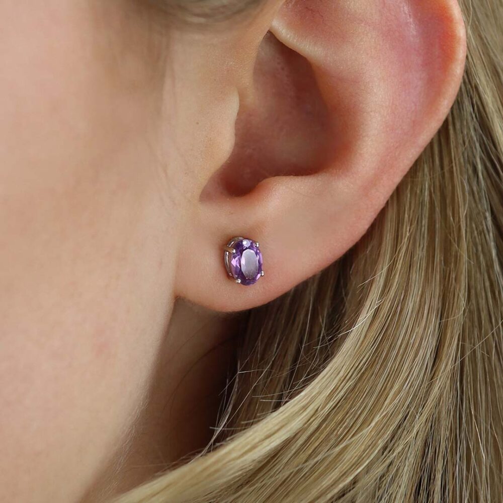 Viola Amethyst Oval Earrings Heidi Kjeldsen Jewellers ER4893