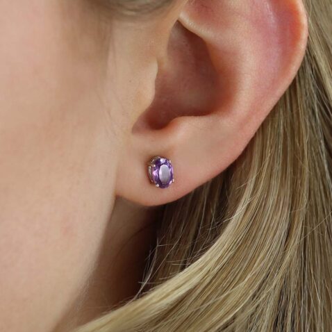Viola Amethyst Oval Earrings Heidi Kjeldsen Jewellers ER4893