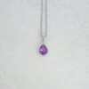 Viola Amethyst Pear Shaped Silver Pendant Heidi Kjeldsen Jewellery still P1614