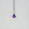 Viola Amethyst Pear Silver Pendant Heidi Kjeldsen Jewellery P1611 still