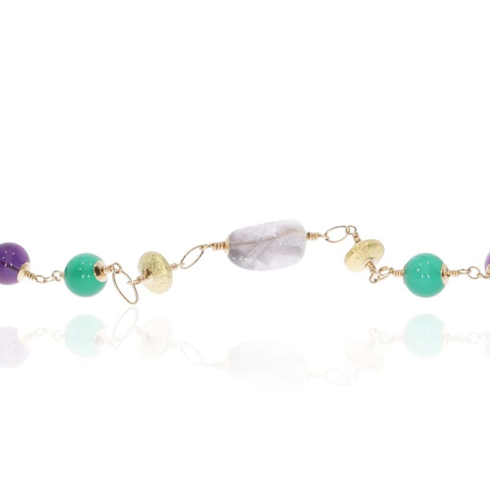 Viola Amethyst and Green Agate Bracelet By Heidi Kjeldsen Jewellery BL1394 Close