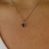 Viola Amethyst drop Pendant Heidi Kjeldsen Jewellery P1614 Model