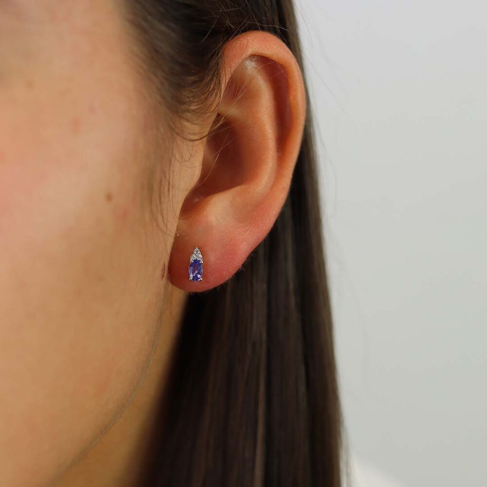 Viola tanzanite moonstone earrings Earrings Heidi Kjeldsen Jewellery ER4861