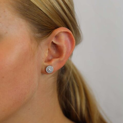 Diamond Cluster Earrings Heidi Kjeldsen Jewellery ER2434 model