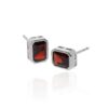 Garnet octagonal earring by Heidi Kjeldsen Jewellers ER4879 side