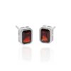 Garnet octagonal earring by Heidi Kjeldsen Jewellers ER4879 front