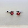 Garnet and Silver Cufflinks by Heidi Kjeldsen Jewellery CL1834 still