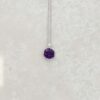 Heidi Kjeldsen Stylish Deep Purple Natural Amethyst Brilliant Cut Diamond And Gold Pendant - P1101-still