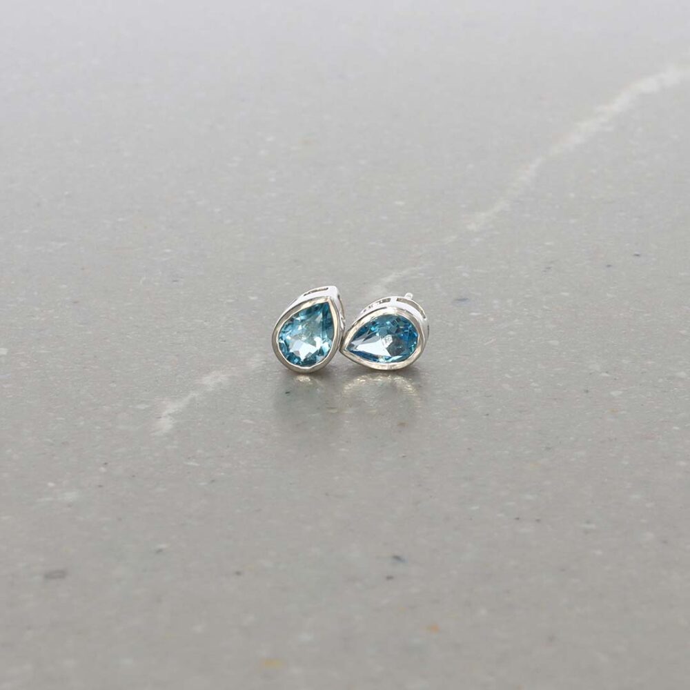 Blue Topaz Pear Silver Earrings Heidi Kjeldsen Jewellery ER4885 still