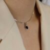 Grete Black Pinel Oval Pendant By Heidi Kjeldsen Jewellery P1619 Model