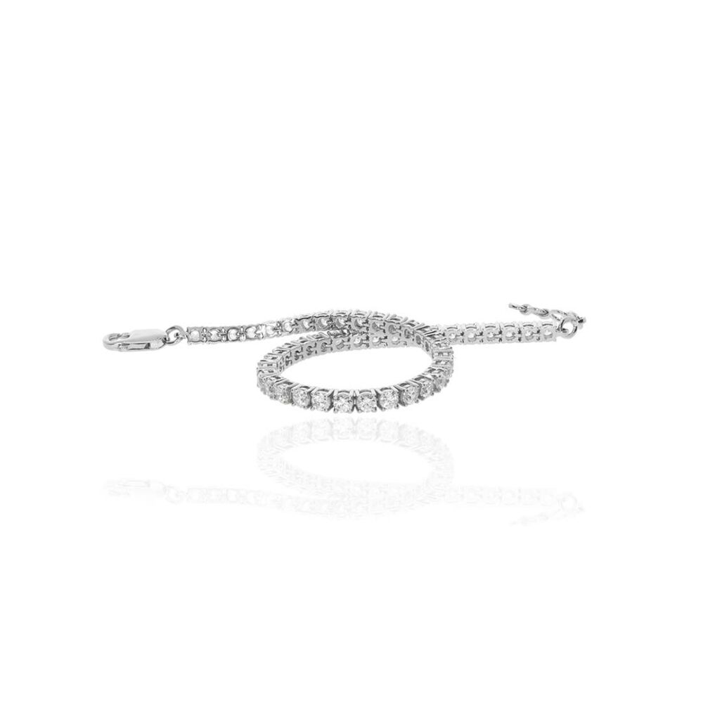 White Gold Tennis bracelets and Silver twist bracelets Heidi Kjeldsen Jewellery BL4100 Side