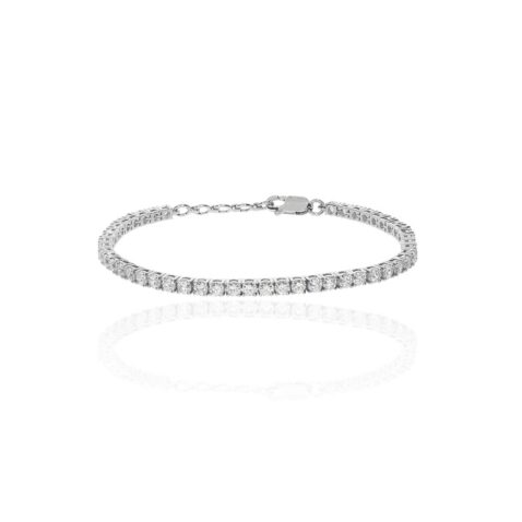 White Gold Tennis bracelets and Silver twist bracelets Heidi Kjeldsen Jewellery BL4100 front