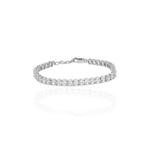 White Gold Tennis bracelets and Silver twist bracelets Heidi Kjeldsen Jewellery BL4106 front