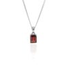 Garnet Silver Pendant Heidi Kjeldsen Jewellery P1596 front