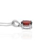 Oval Garnet Silver Pendant Heidi Kjeldsen Jewellery P1592 side