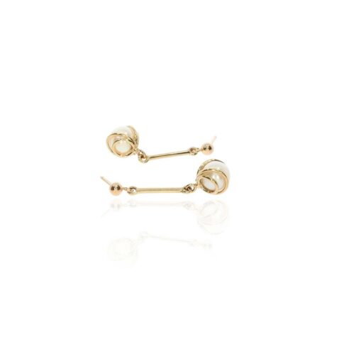 Margit Akoya Cultured Pearl 9ct Yellow Gold Drop Earrings Heidi Kjeldsen Jewellery ER1573 white1