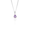 Viola Amethsyt and Silver Pendant Heidi Kjeldsen Jewellery P1611 hanging