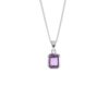 Viola Amethsyt and Silver Pendant Heidi Kjeldsen Jewellery P1615 hanging