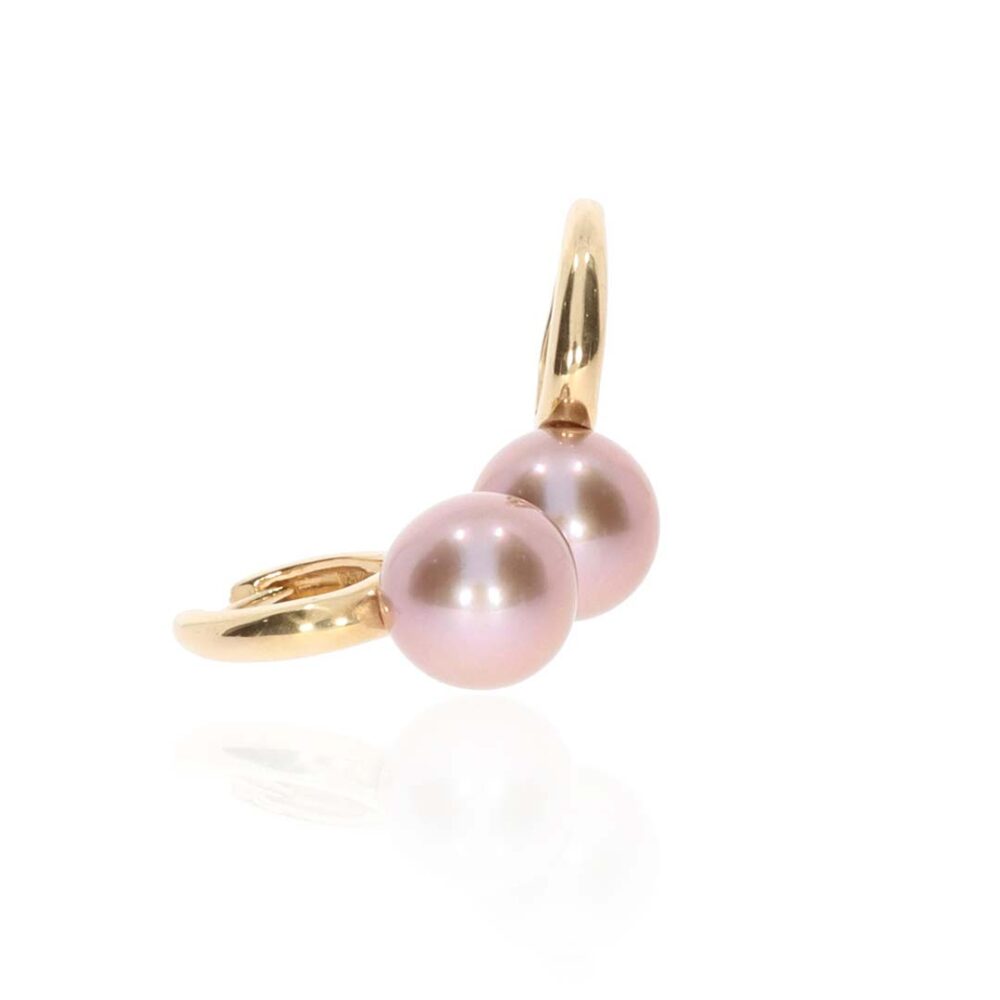 Alma Pink Pearl Gold Drop Earrings Heidi Kjeldsen Jewellery ER2627 white1