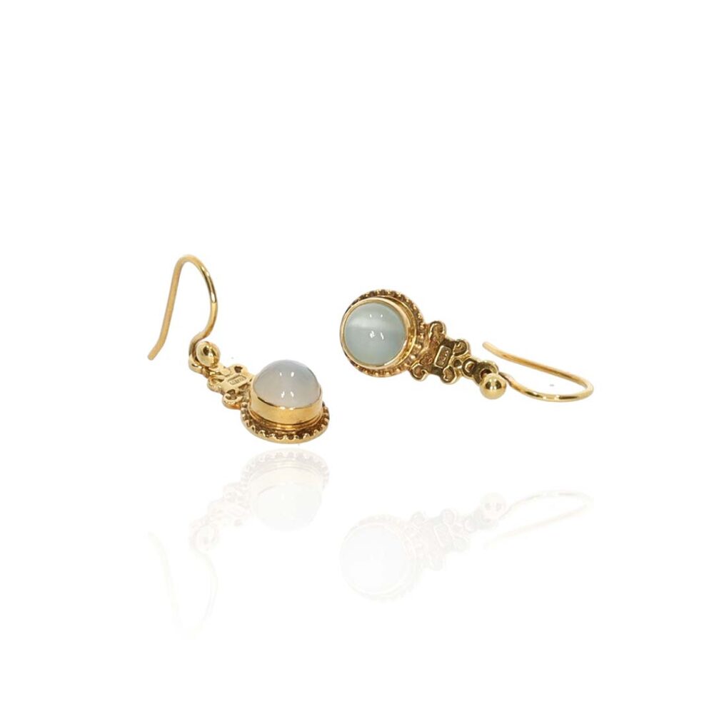 Elsa Moonstone Gold Drop Earrings Heidi Kjeldsen Jewellery ER4909 side