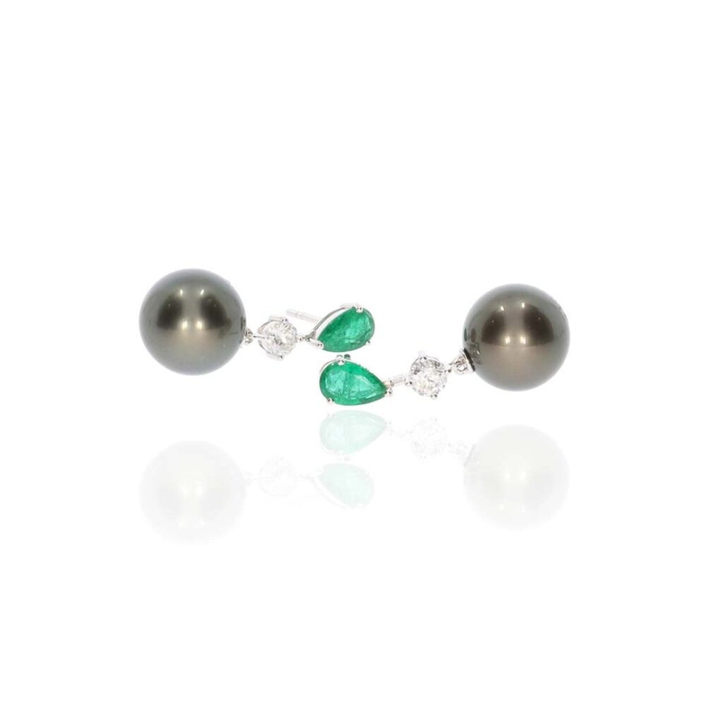 Emerald and Diamond Tatihan Pearl Drop Earrings Heidi Kjeldsen Jewellery ER2629 white1