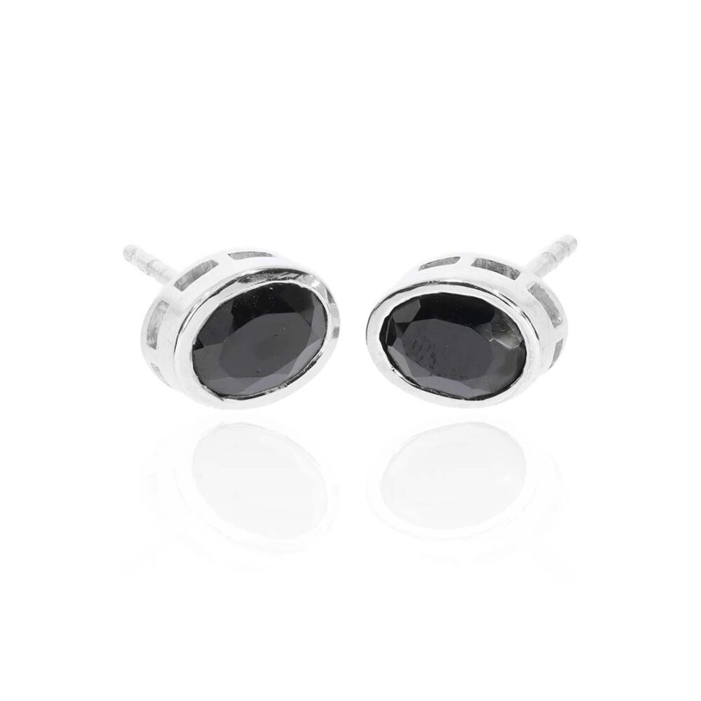 Grete Black Spinel Earrings Heidi Kjeldsen Jewellery ER4902 white