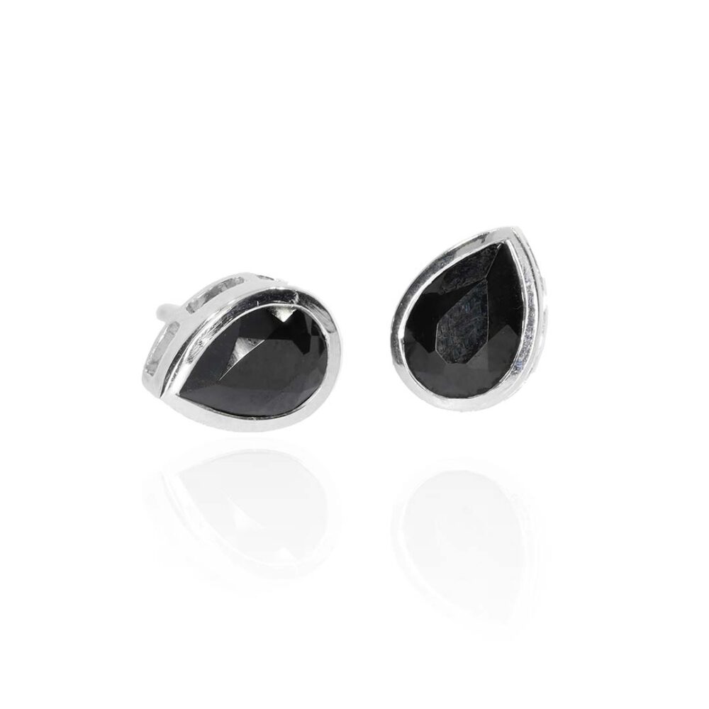 Grete Black Spinel Earrings Heidi Kjeldsen Jewellery ER4903 white