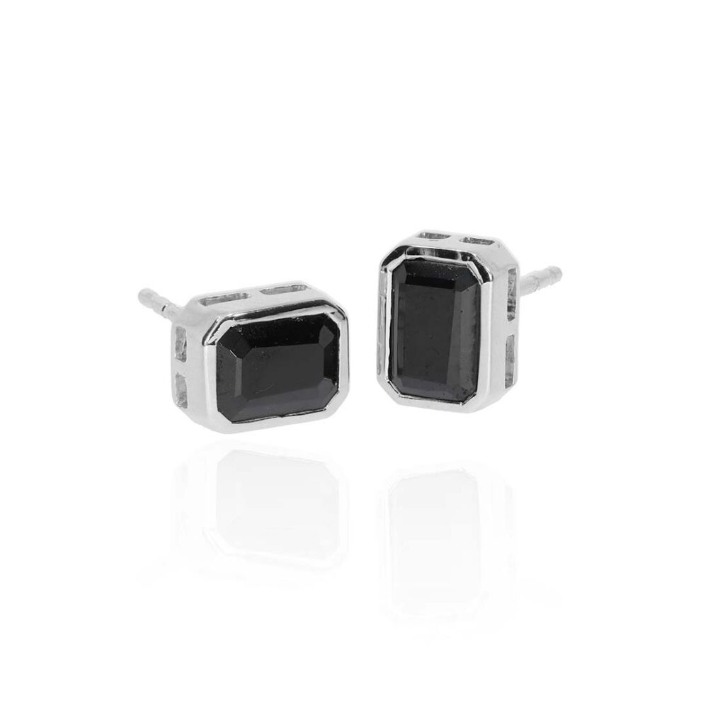 Grete Black Spinel Earrings Heidi Kjeldsen Jewellery ER4904 white