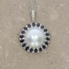 Sara Sapphire Southsea Pearl Pendent Heidi Kjeldsen Jewellery still P1264