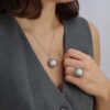 Sara South Sea Pearl and Sapphire Pendant Heidi Kjeldsen Jewellers P1624
