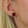 Naja Carnelian Gold Earrings Heidi Kjeldsen Jewellers ER4911