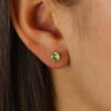Nanna Peridot Gold Earrings Heidi Kjeldsen Jewellery ER1900 model (1)