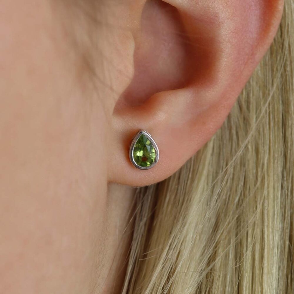 Nanna Peridot Pear Shaped Earrings Heidi Kjeldsen Jewellers ER4891
