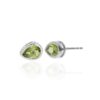 Nanna Peridot Pear Shaped Rub Over Silver Earrings Heidi Kjeldsen Jewellery ER4891 side