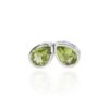 Nanna Peridot Pear Shaped Rub Over Silver Earrings Heidi Kjeldsen Jewellery ER4891 white