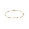 9ct Yellow Gold Figaro Belecher Bracelet Heidi Kjeldsen Jewellery BL4130 white
