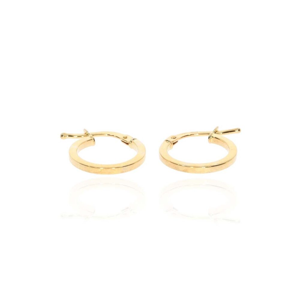 9ct Yellow Gold Hooped Earrings Heidi Kjeldsen Jewellery ER4919 white