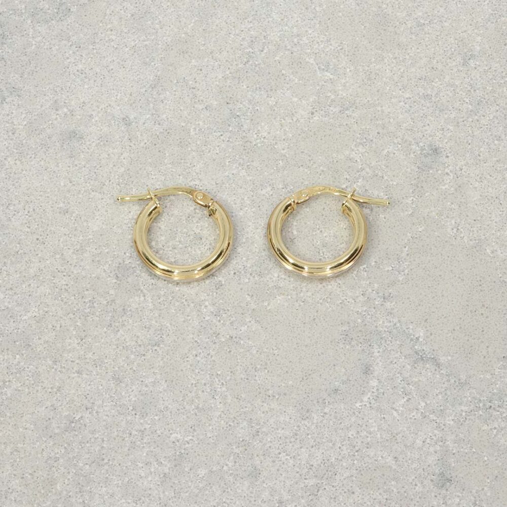 9ct Yellow Gold Inlaid Hooped Earrings Heidi Kjeldsen Jewellery ER4925 still