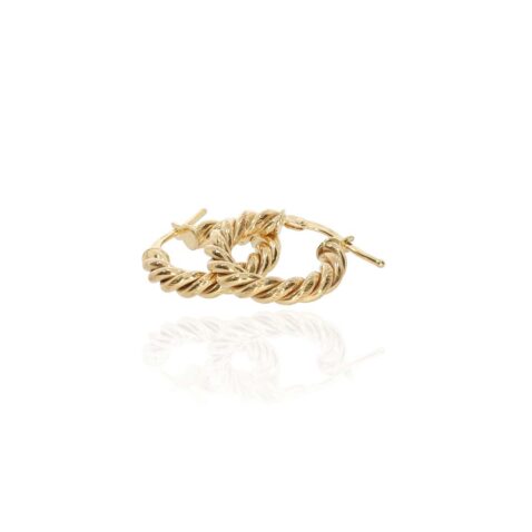 9ct Yellow Gold Twist Hooped Earrings Heidi Kjeldsen Jewellery ER4923 white