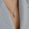 Asta Aqumarine and White Topaz Pendant Heidi Kjeldsen Jewellers P1748