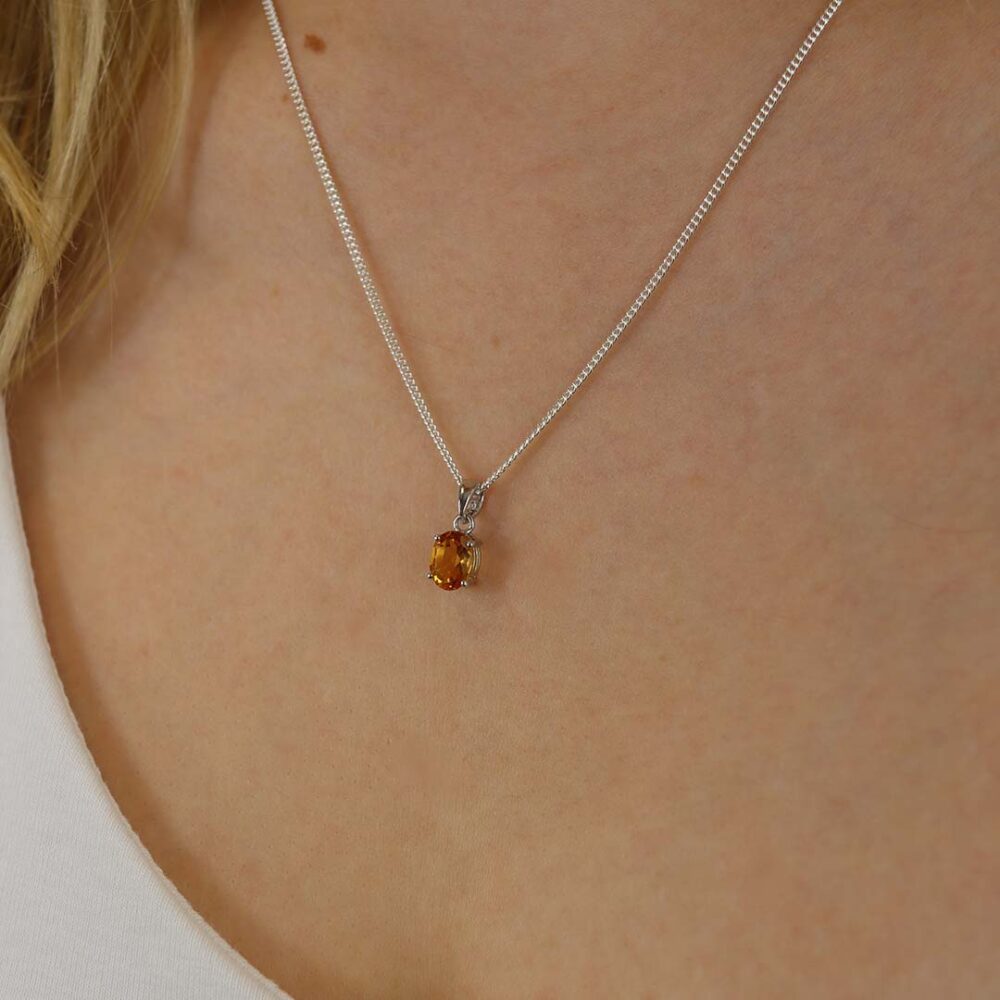 Dorit Citrine Pendant Heidi Kjeldsen Jewellers P1586 Copy