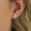 Espen Flower Earstuds Heidi Kjeldsen Jewellery ER4931 Model