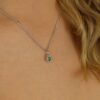 Jette Emerald And Clear Cubic Zirconia Cluster Pendant Heidi Kjeldsen Jewellery P1654 Model