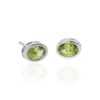 Nanna Peridot Rub Over Silver Earrings Heidi Kjeldsen Jewellery ER4890 side